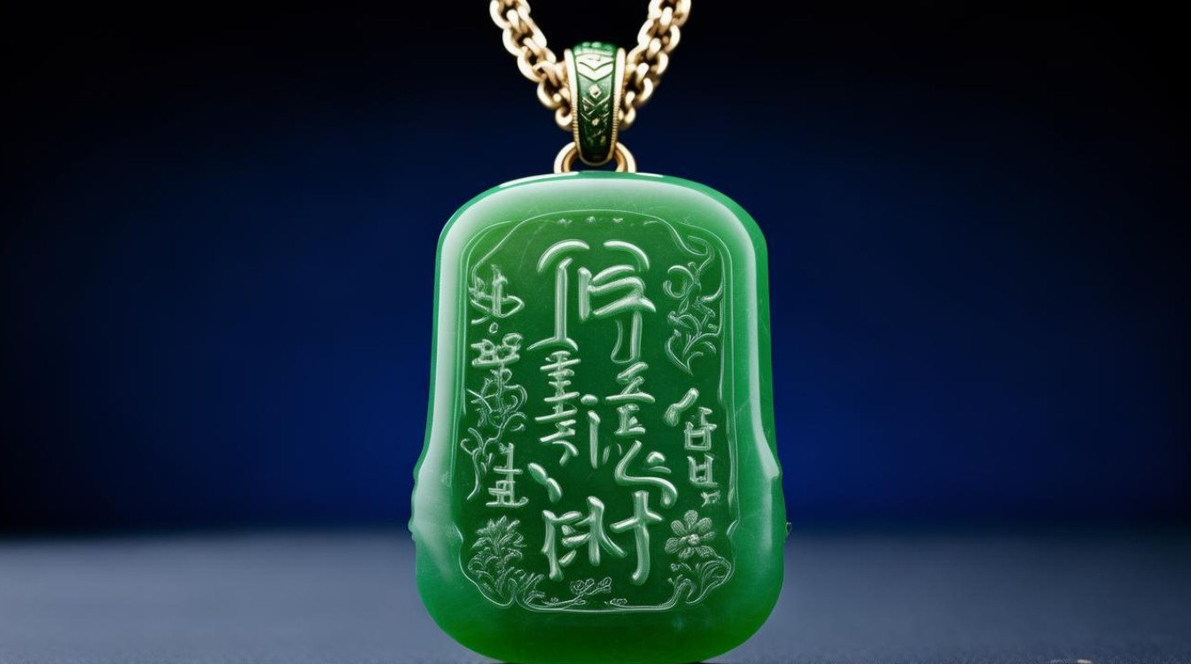 蓝底翡翠牌子