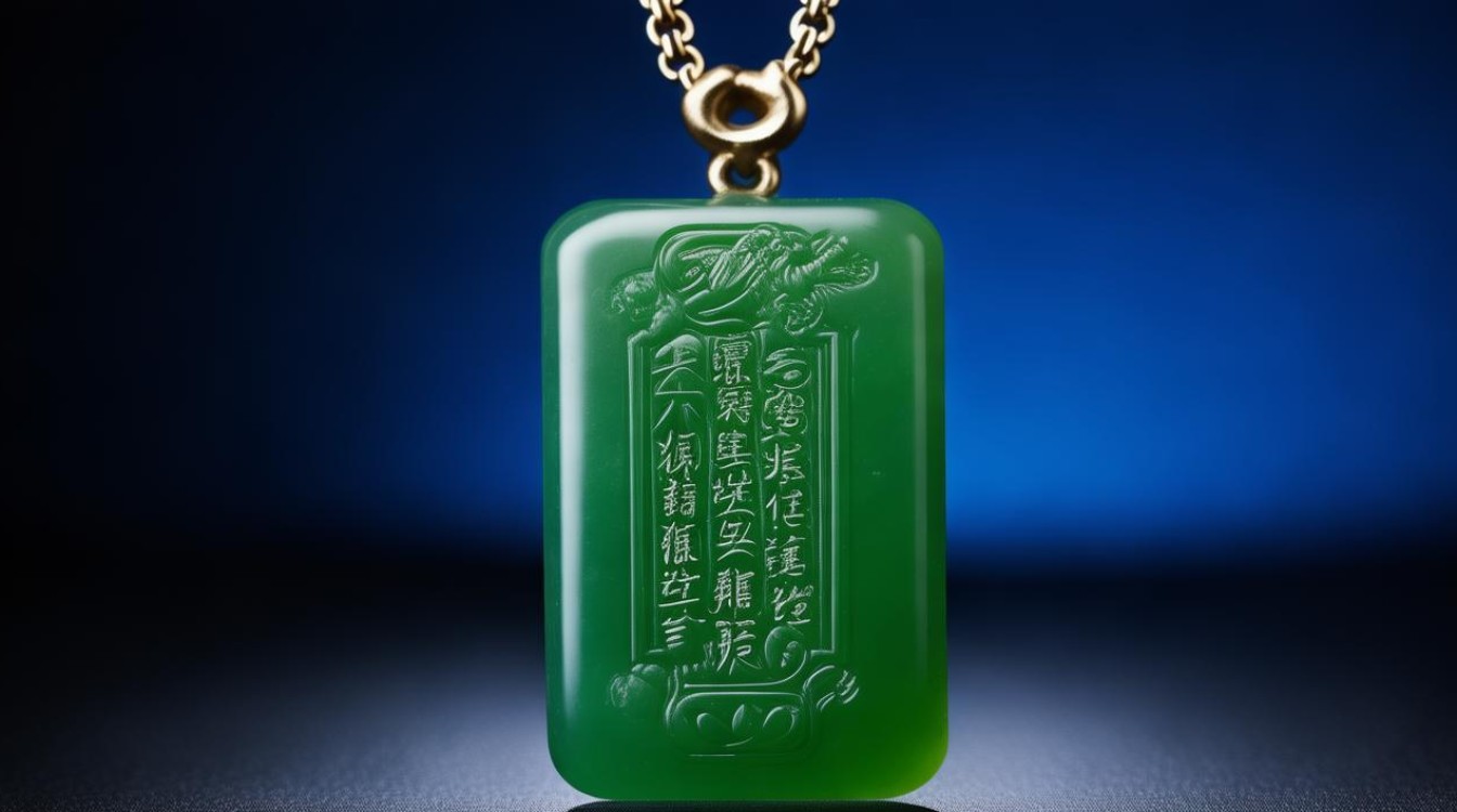 蓝底翡翠牌子