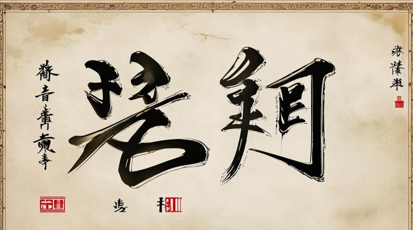 智字书法图片
