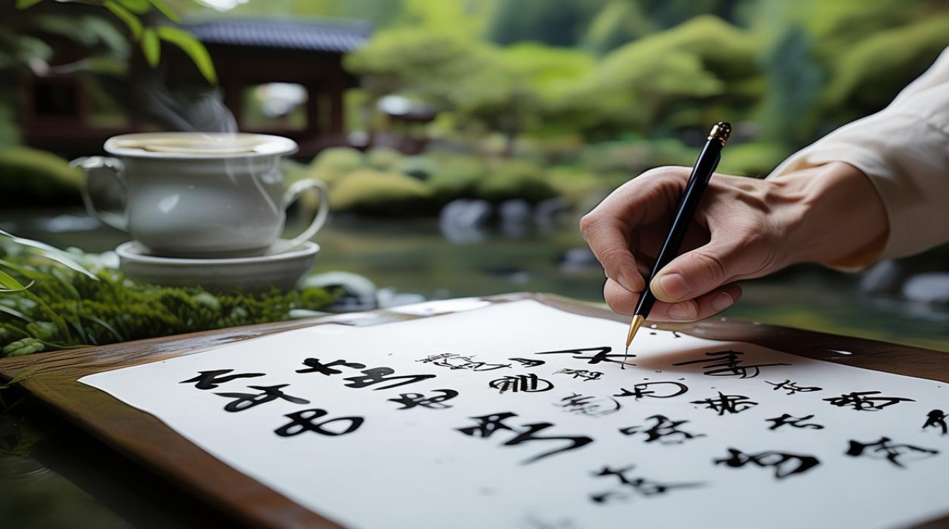 心静茶香书法