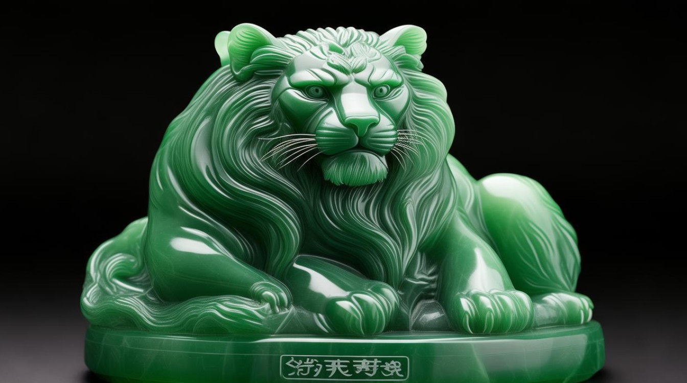 老虎翡翠雕刻图片