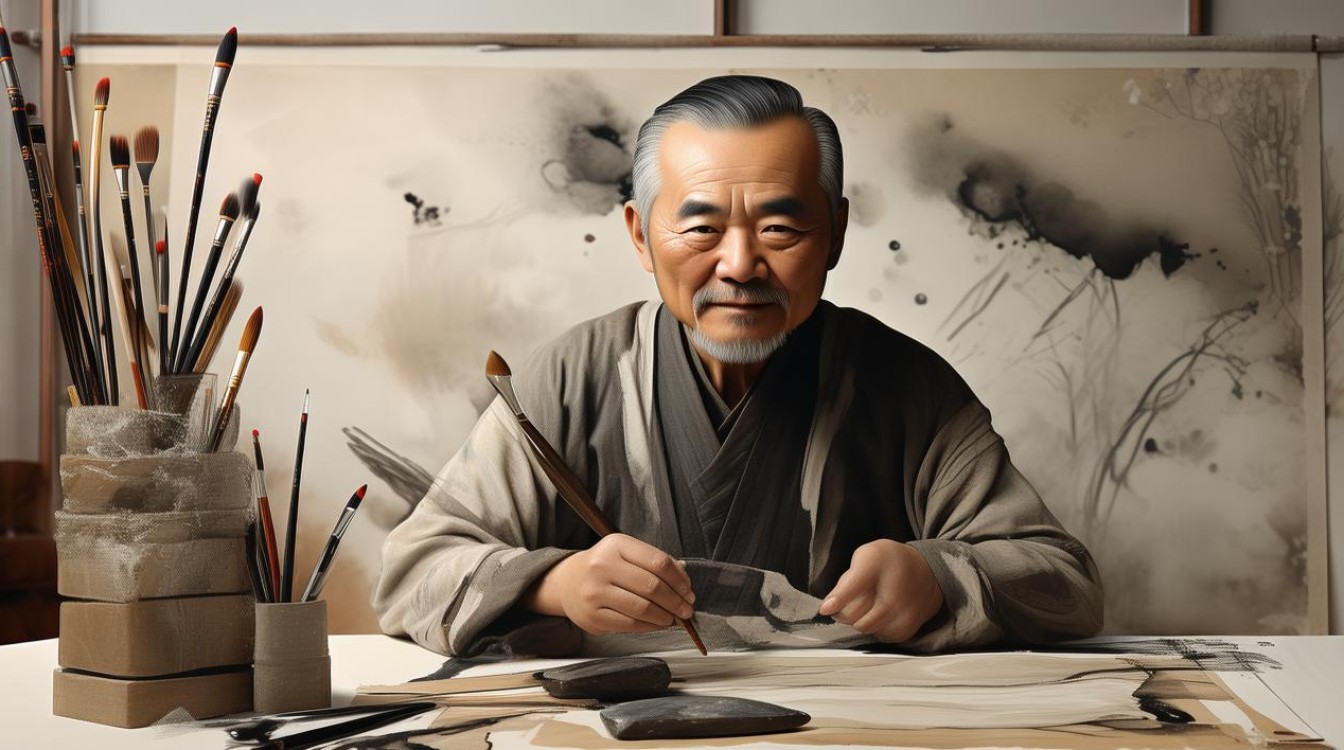 中国画家杉古