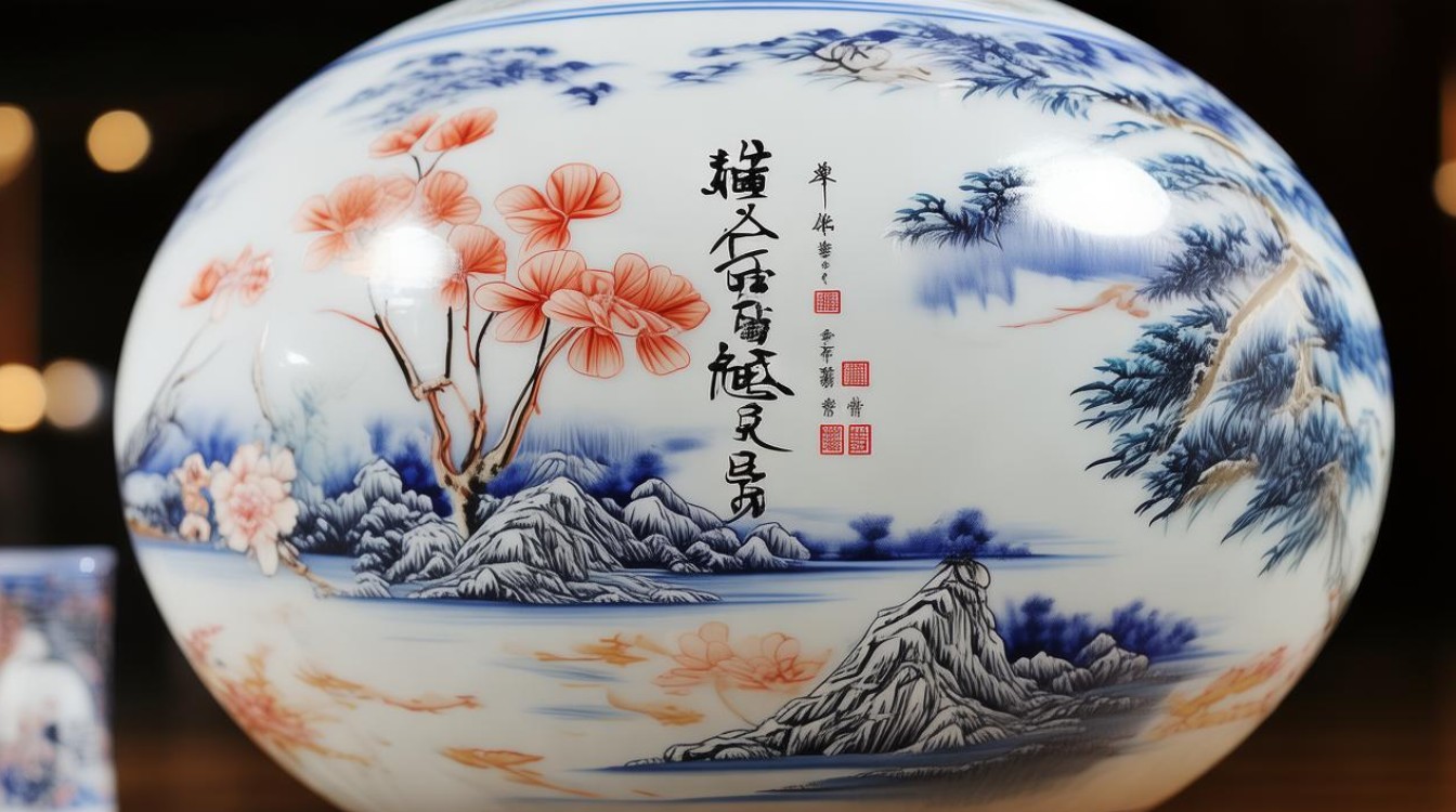 国画家乐峰绘瓷