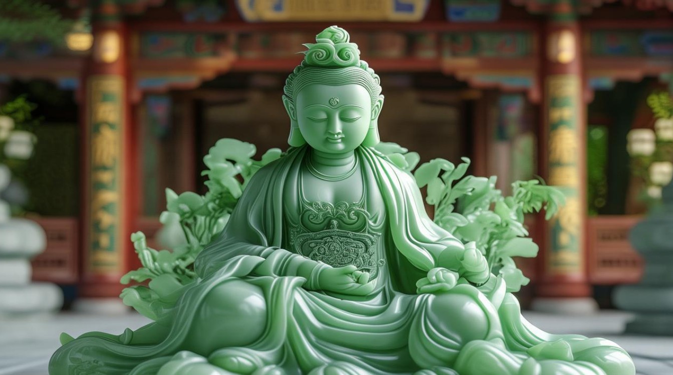 翡翠观音不开光