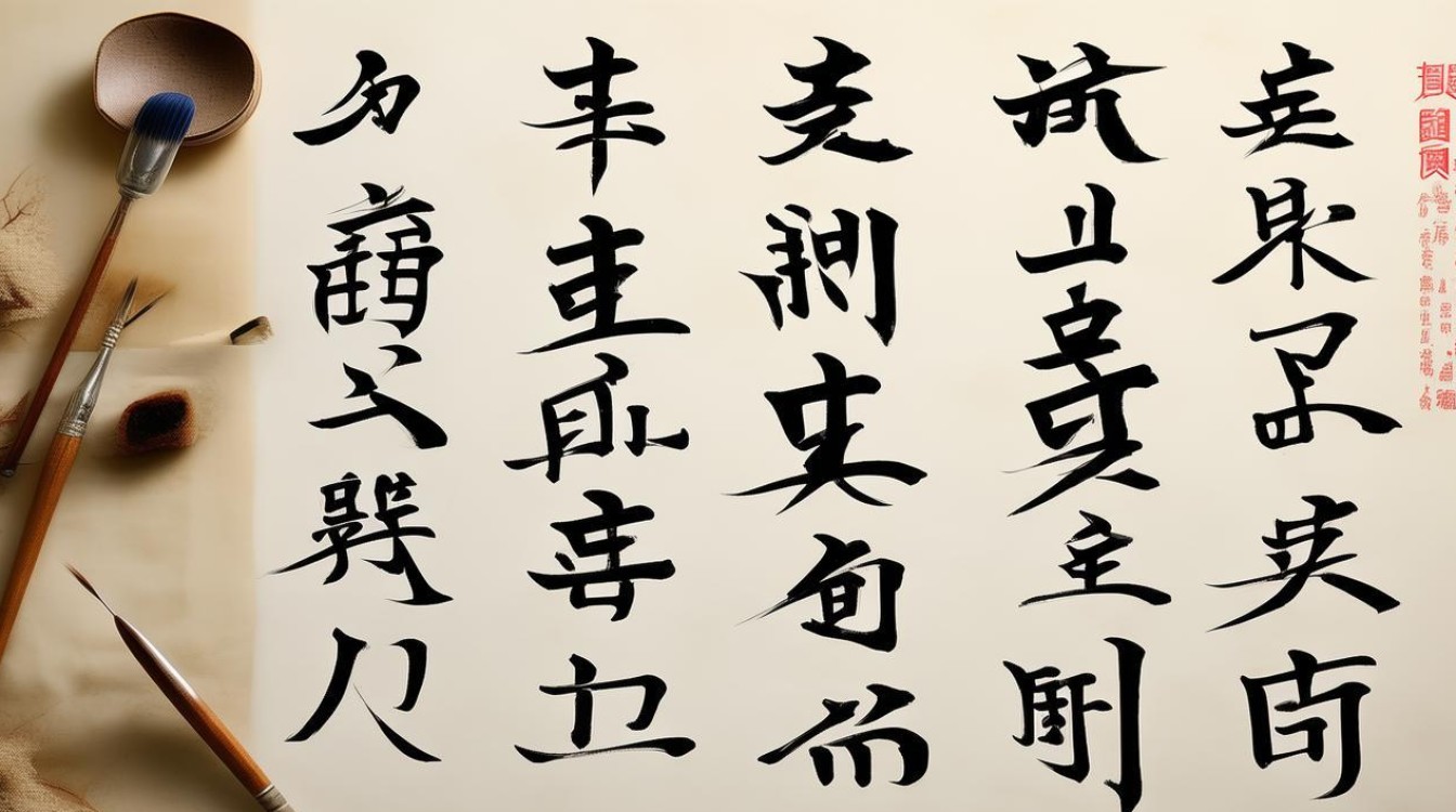行草书法对联