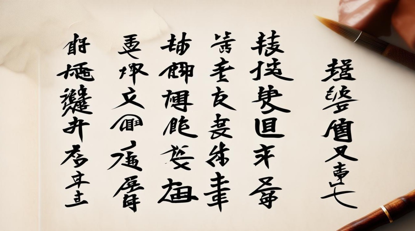 行草书法对联