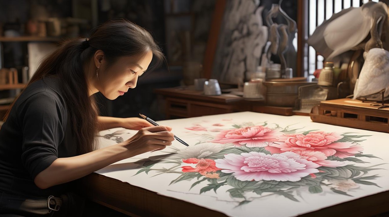 现代工笔花鸟画画家