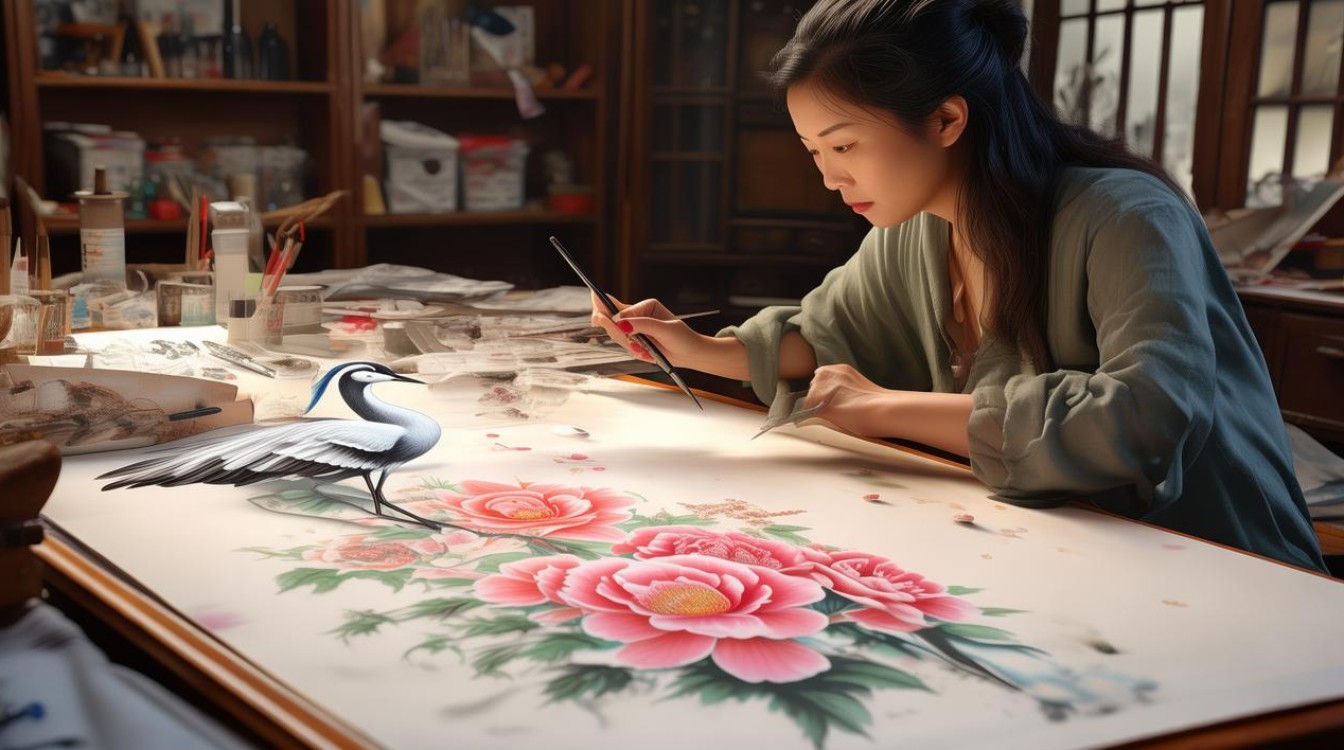 现代工笔花鸟画画家