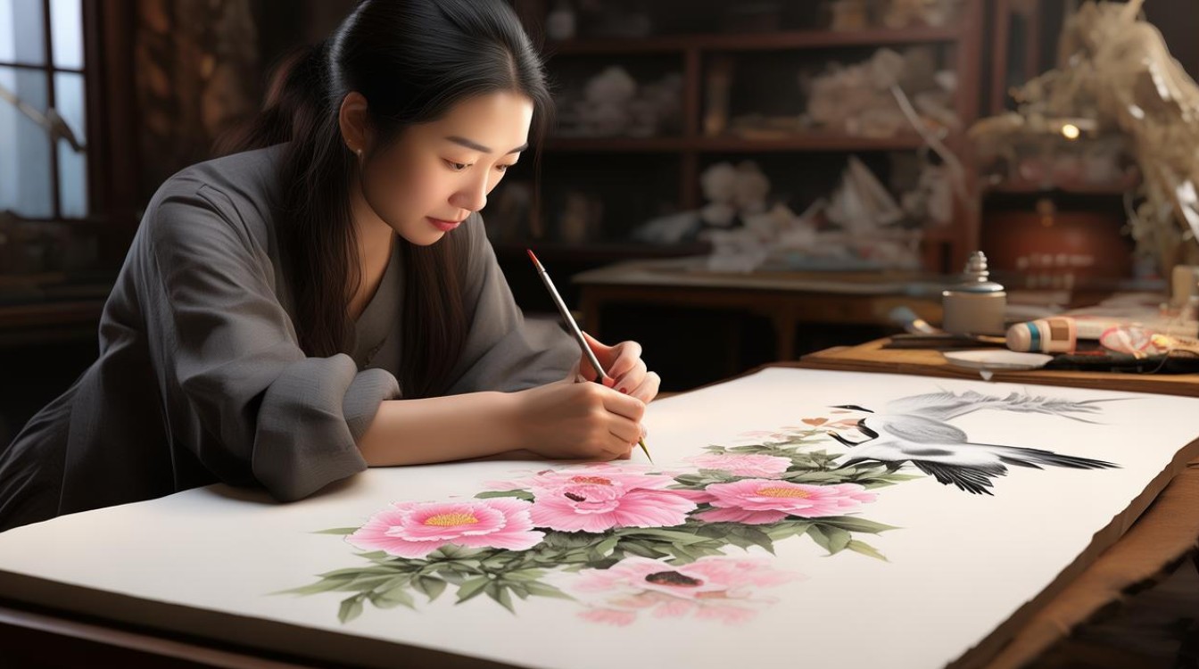 现代工笔花鸟画画家