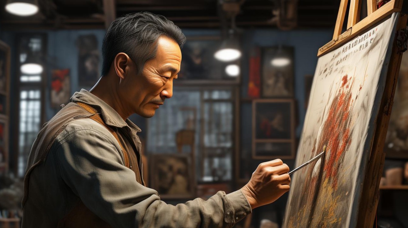 著名画家长亮