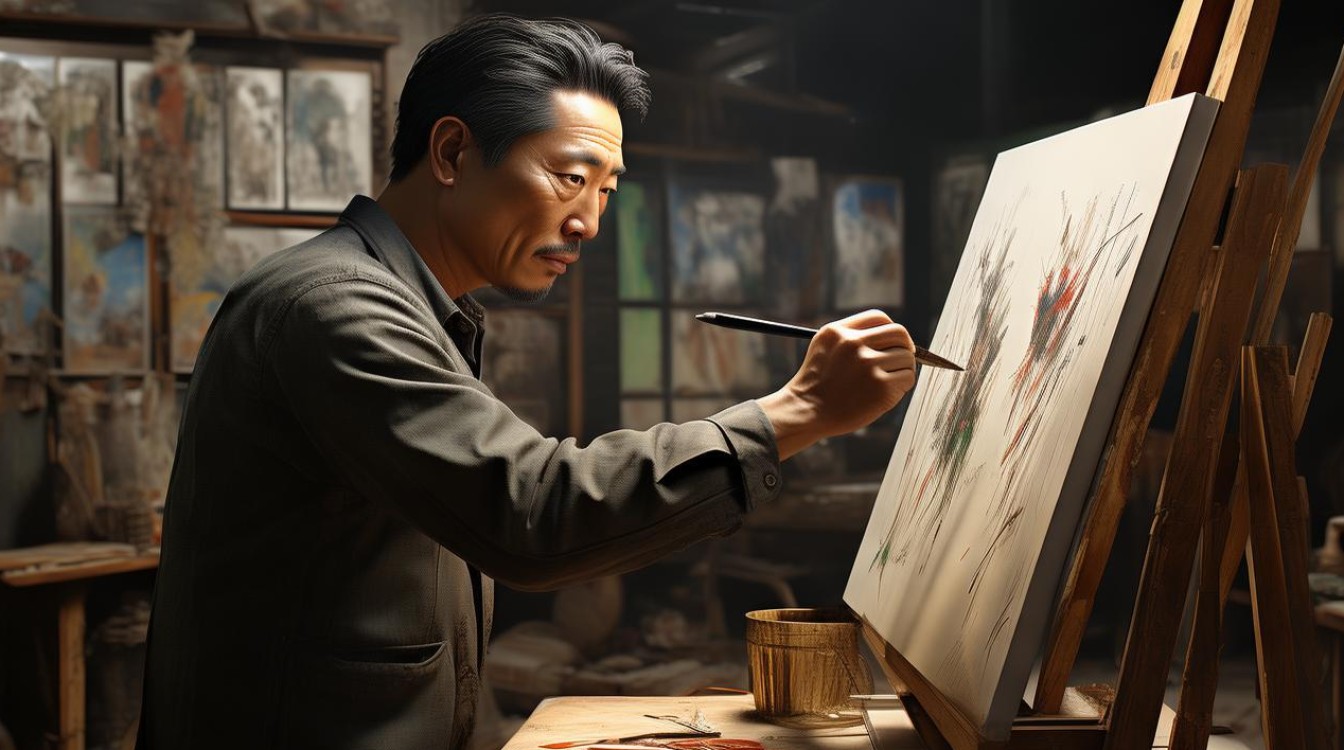 著名画家长亮