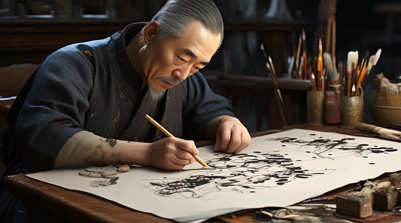 现代书画家范曾