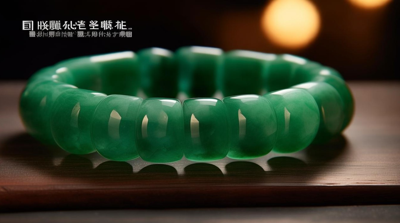 翡翠手镯摆放图片
