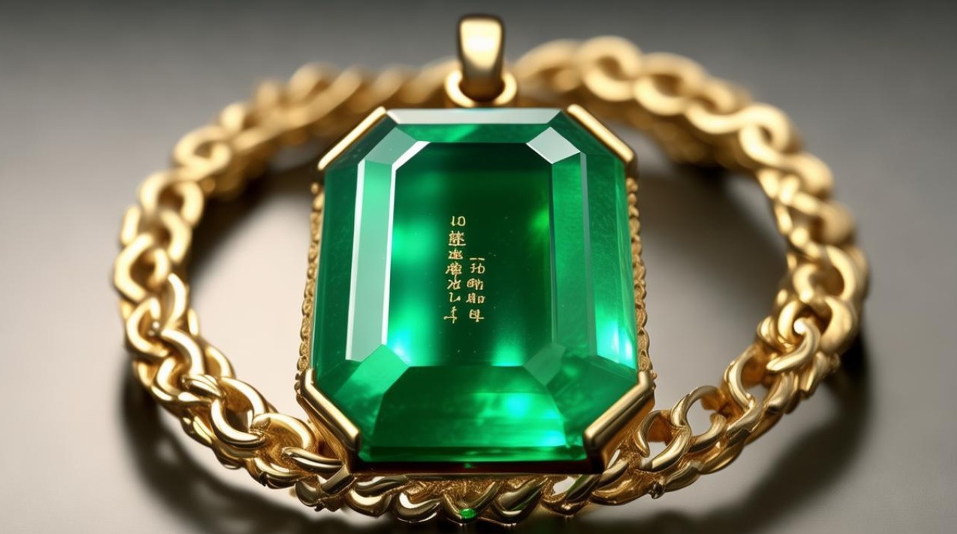 翡翠配金链图片