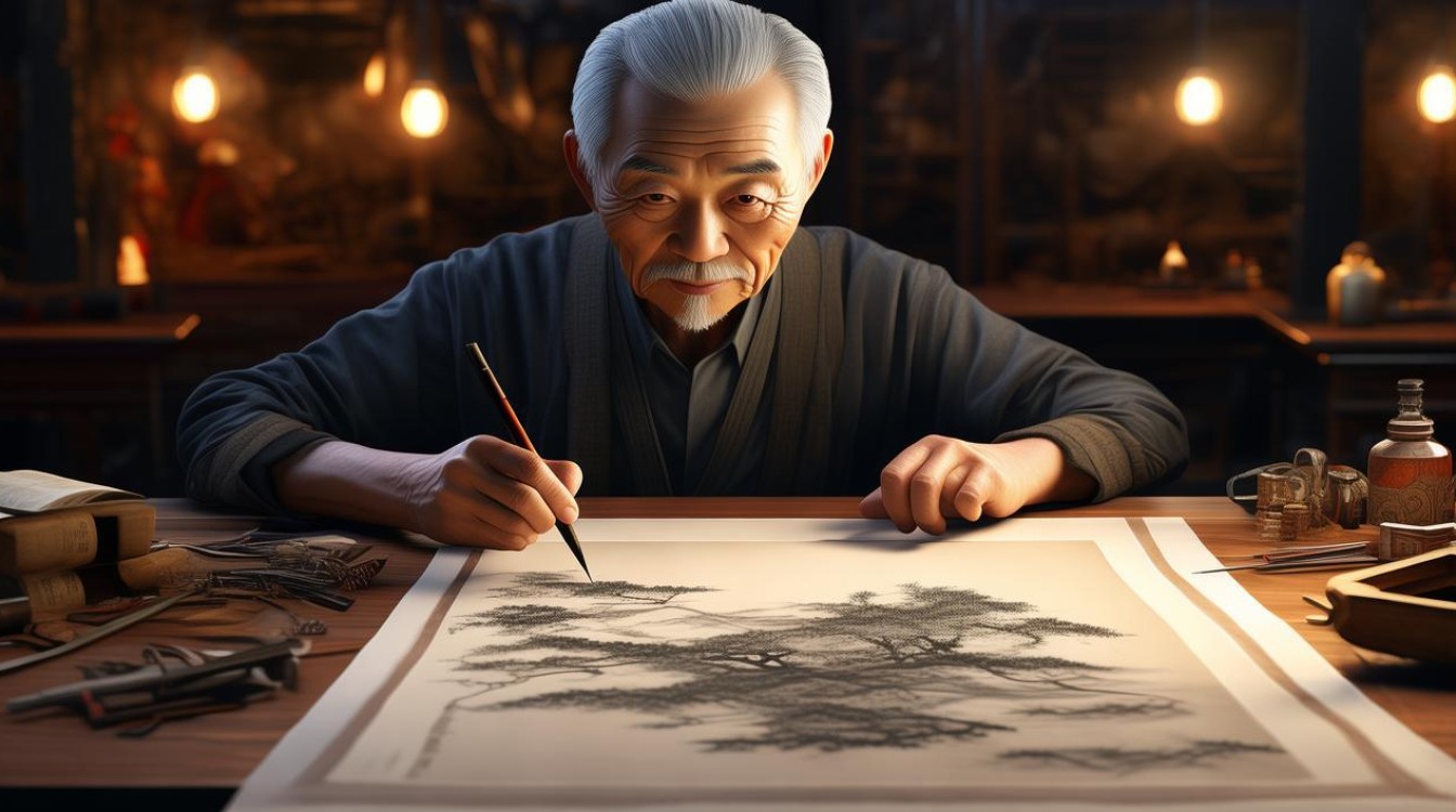 传统工笔画画家