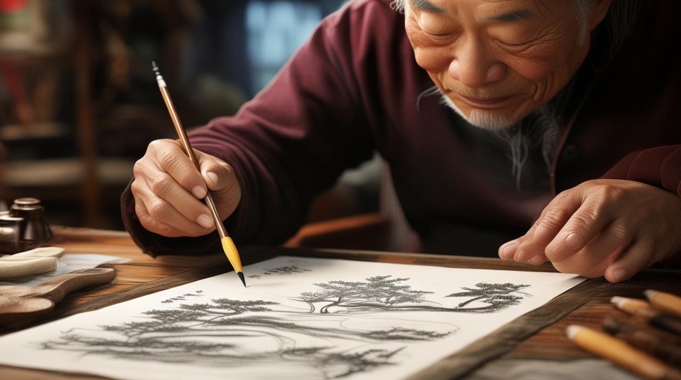 传统工笔画画家