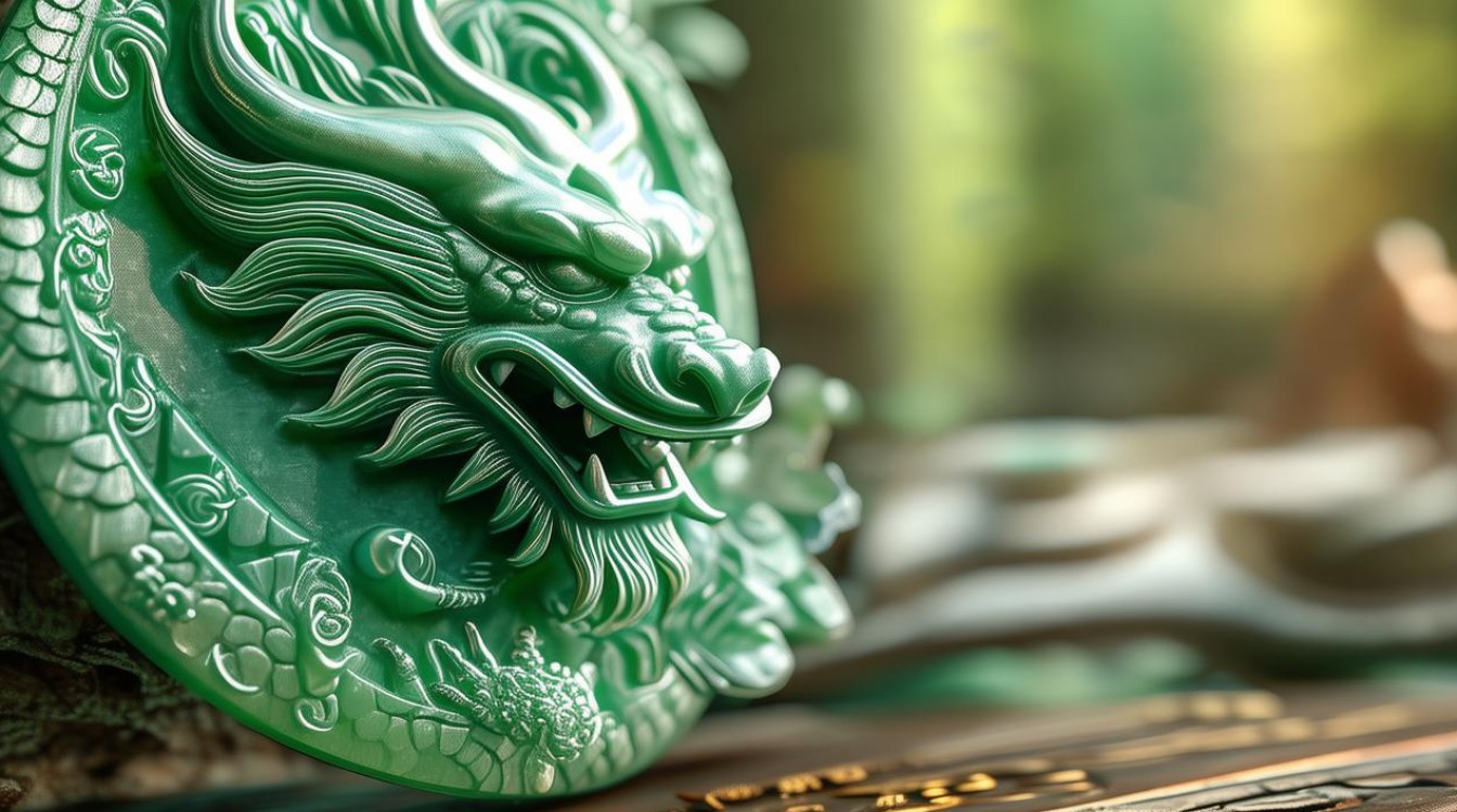 翡翠龙牌开光