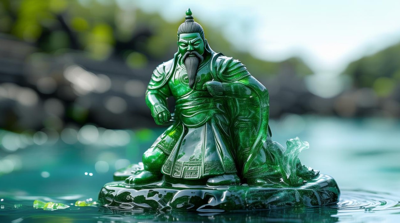 蓝水关公翡翠