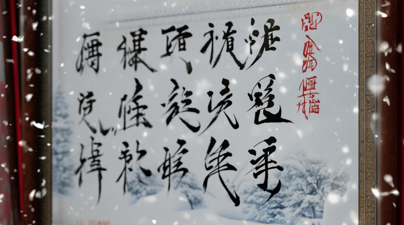 沁国春雪书法