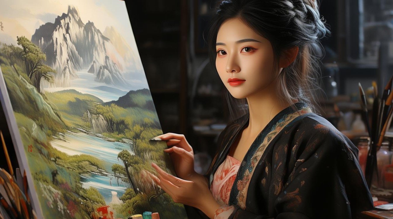 女油画家中国
