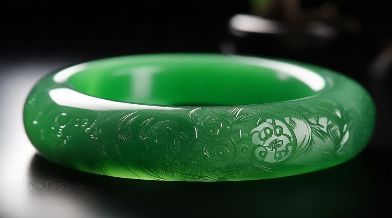 翡翠镯色根