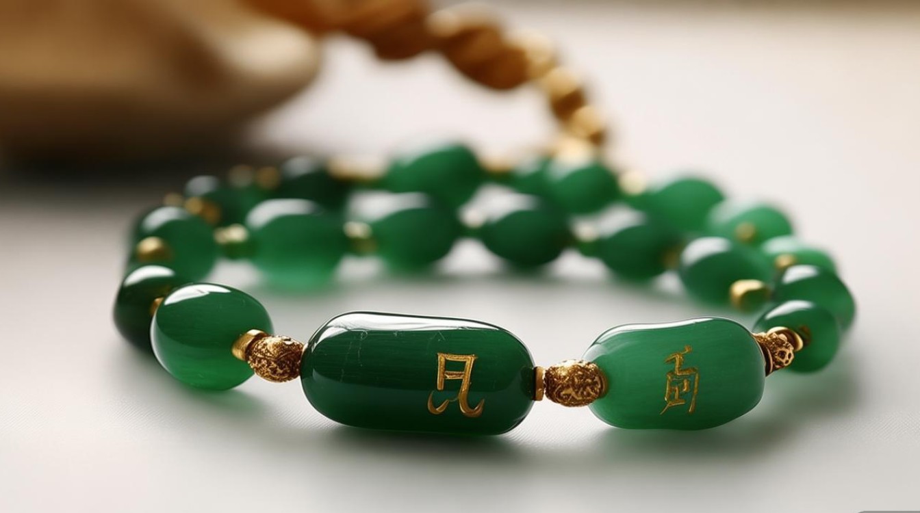 南红链子配翡翠
