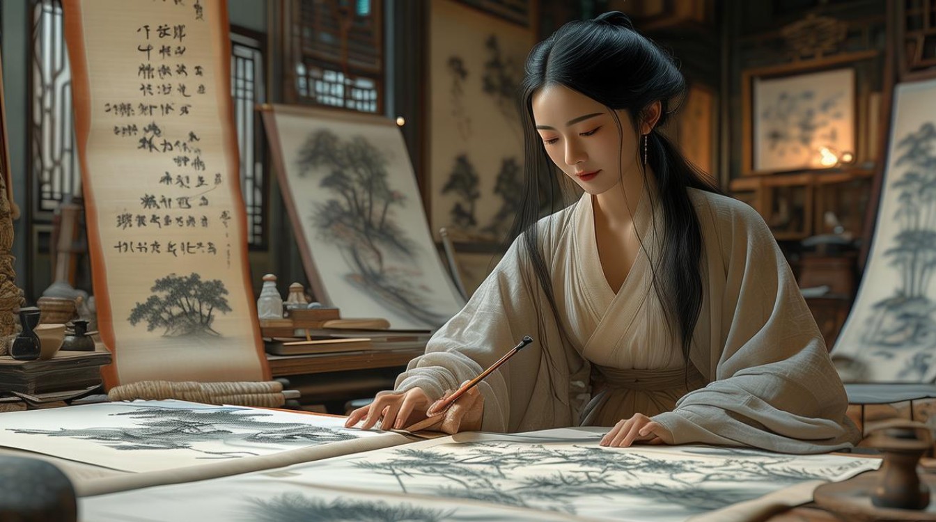女书画家刘健