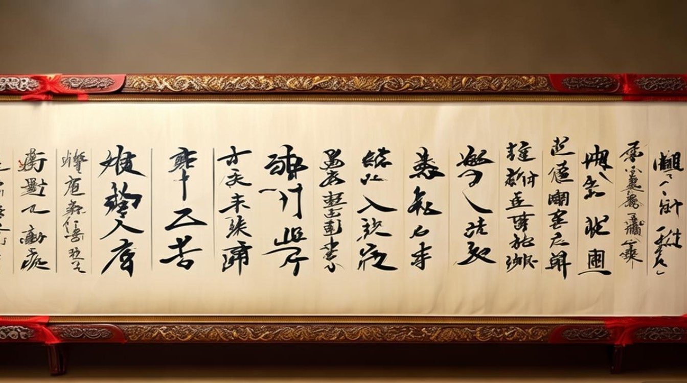 斗方书法装裱