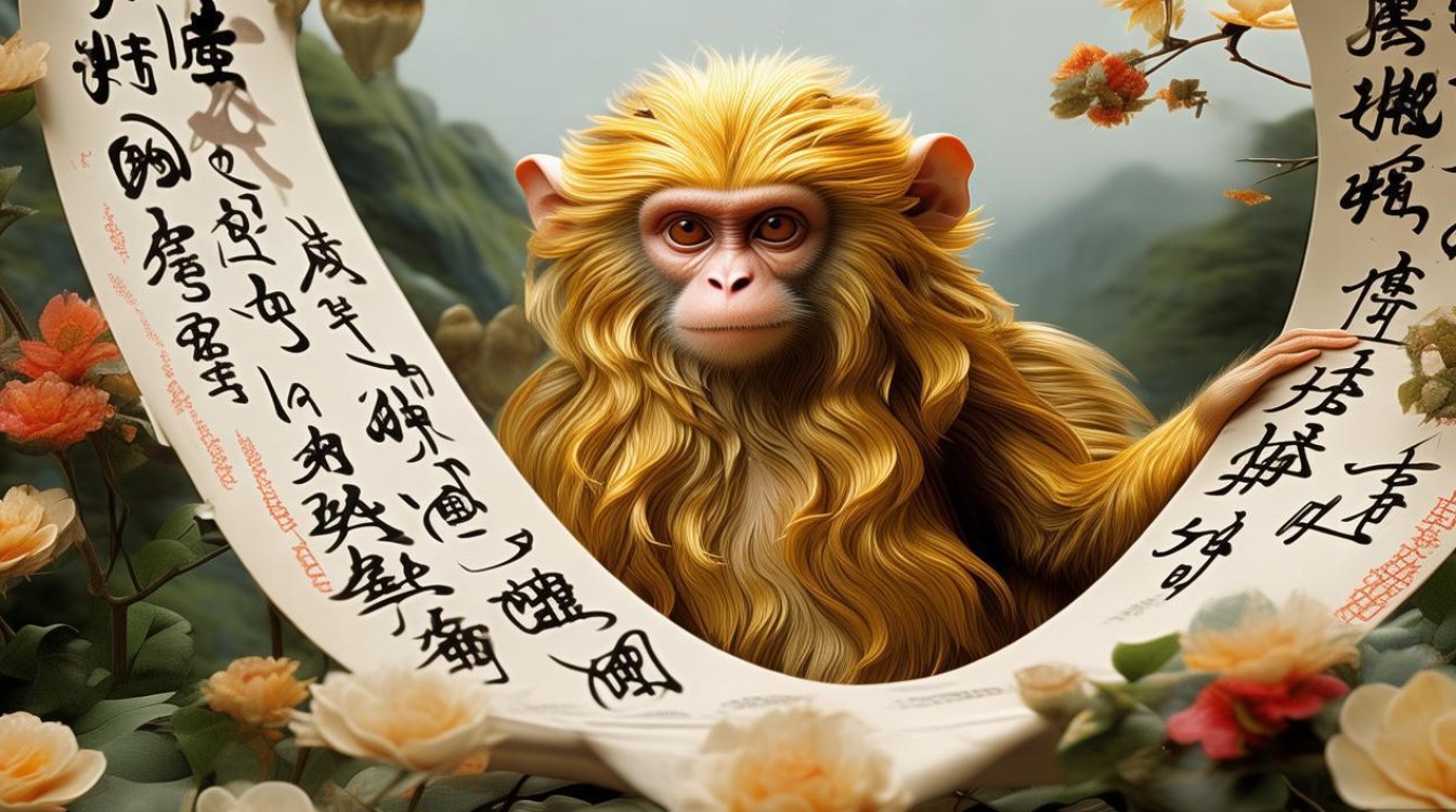 金猴献瑞书法
