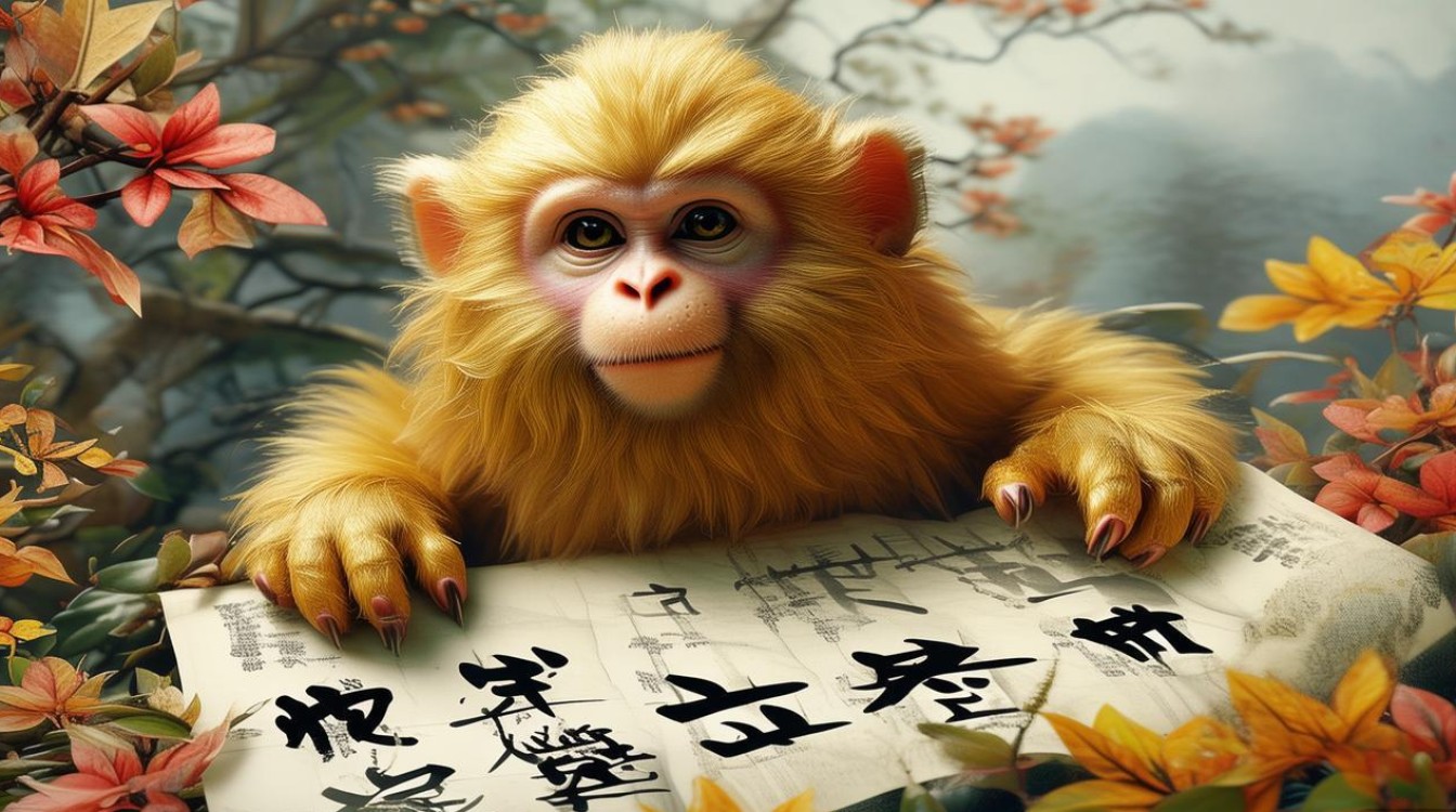 金猴献瑞书法