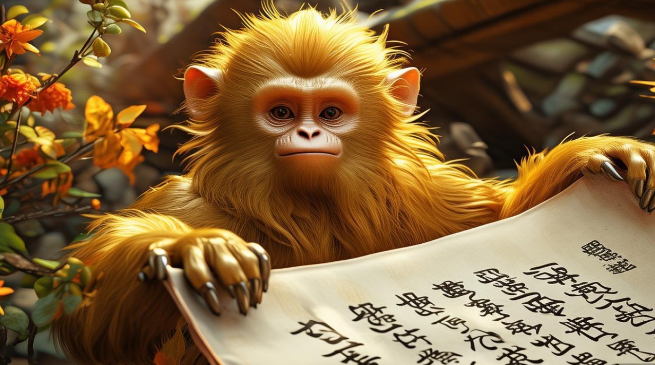金猴献瑞书法