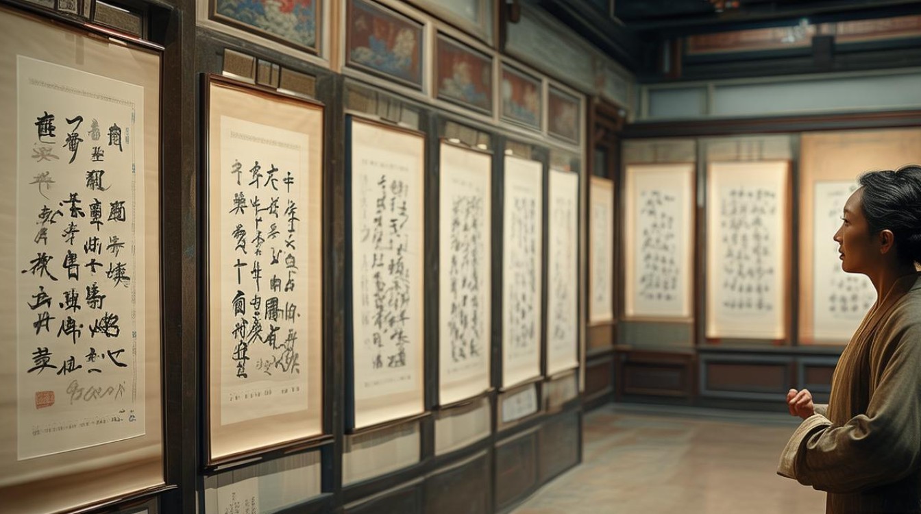 书法展采访