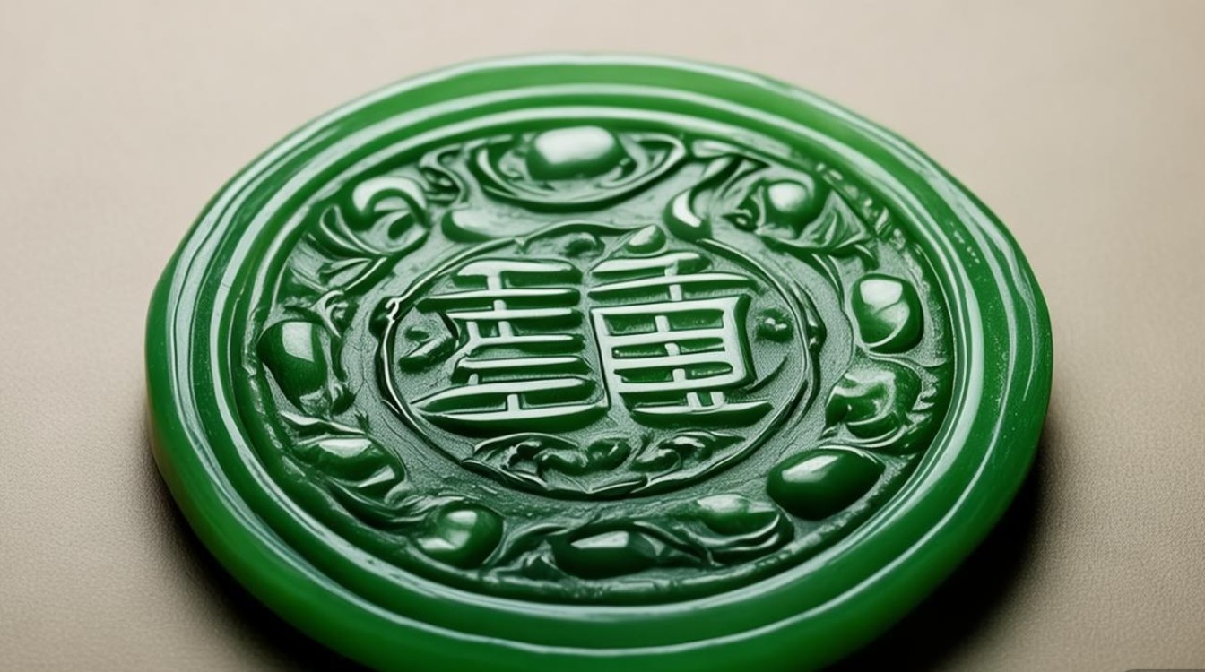 翡翠铜钱造型