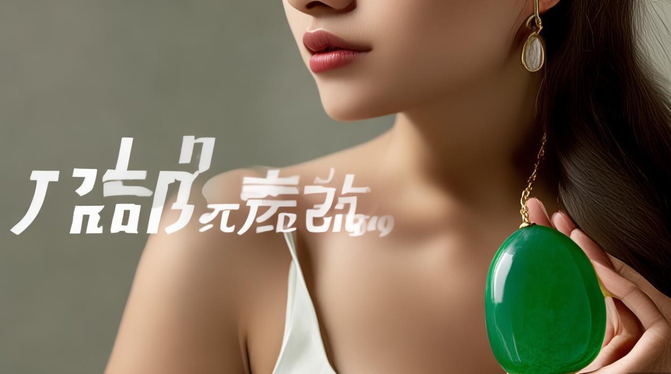 模特展示翡翠