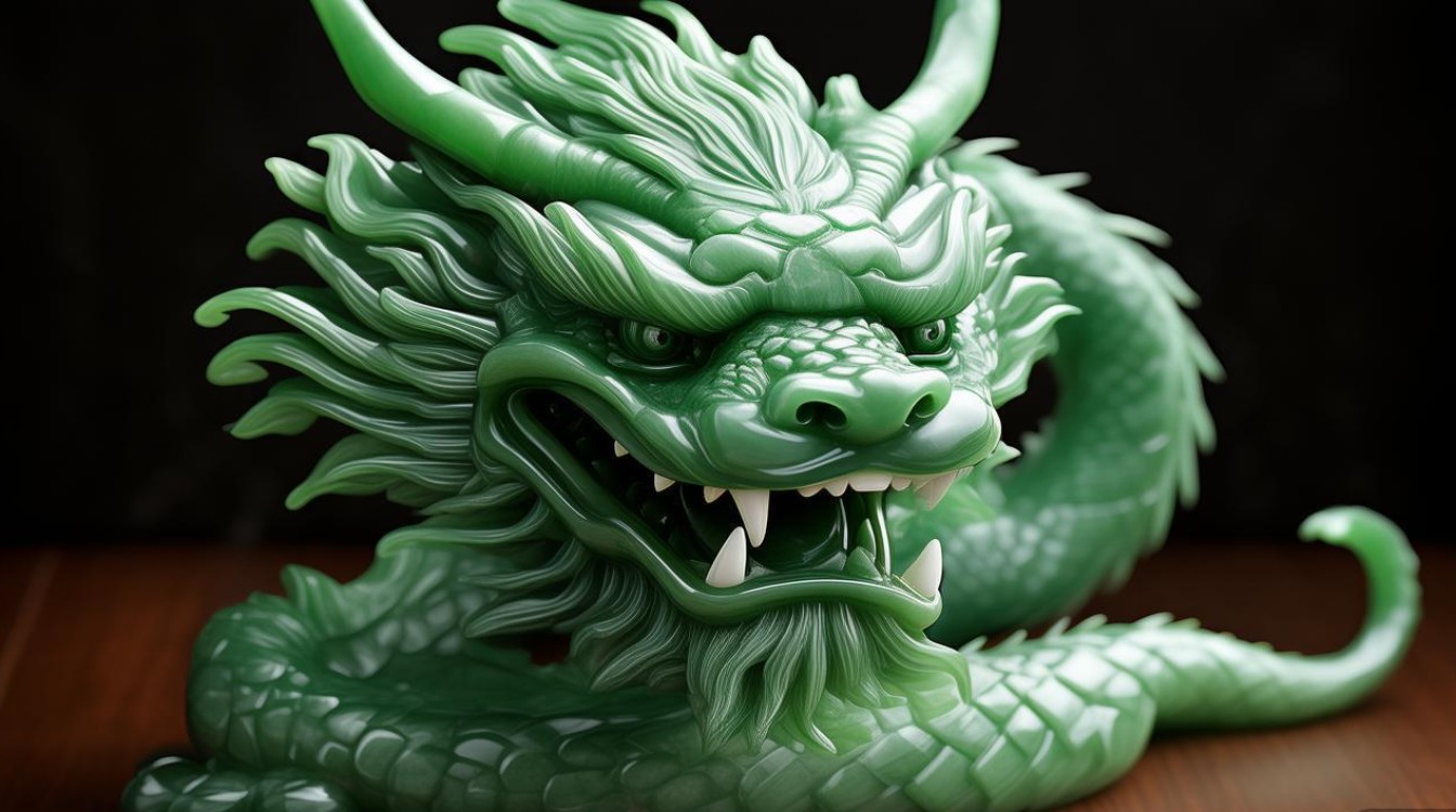 翡翠龙头镶嵌