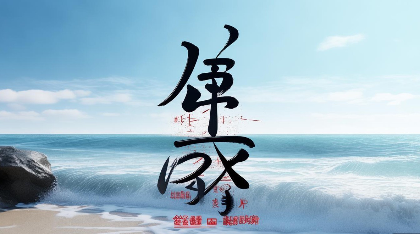 海阔天空书法图片