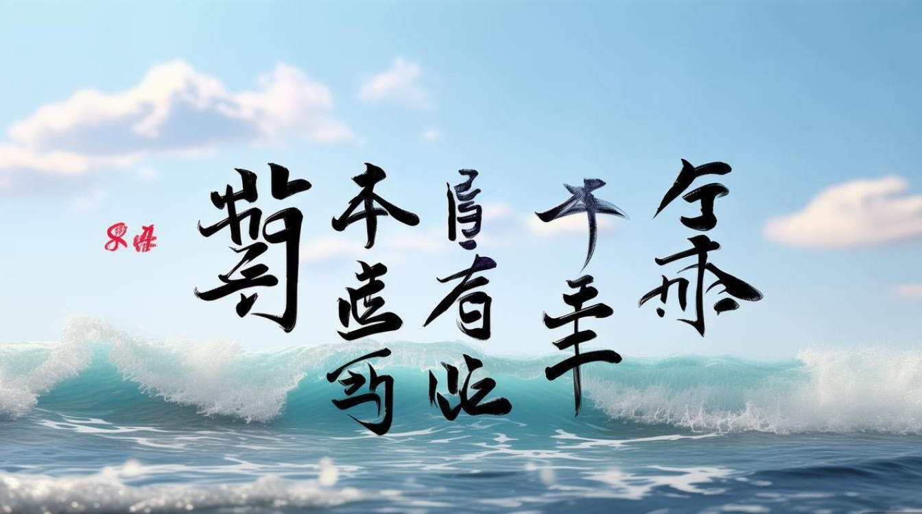 海阔天空书法图片