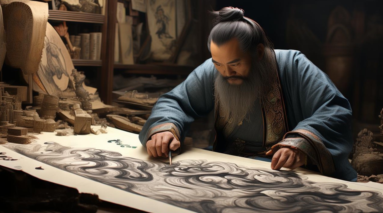 乌云白书画家