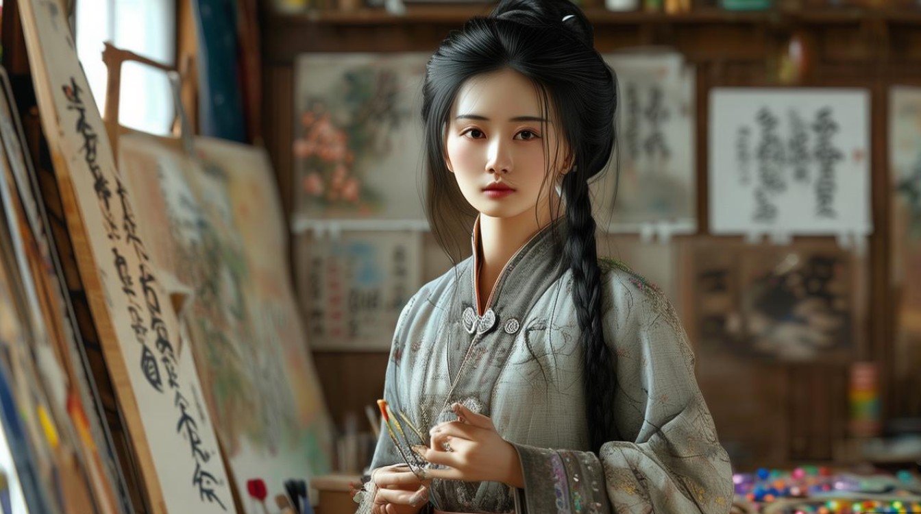 杨冠芬女画家
