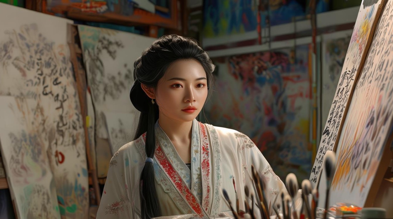 杨冠芬女画家