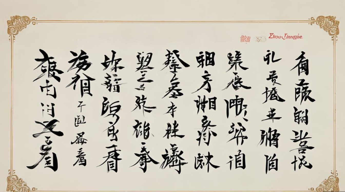 周靖杰书法