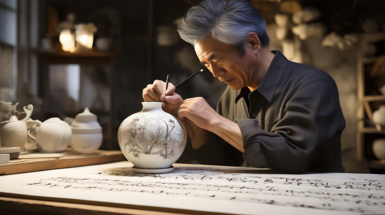 瓷画家戴恒丰