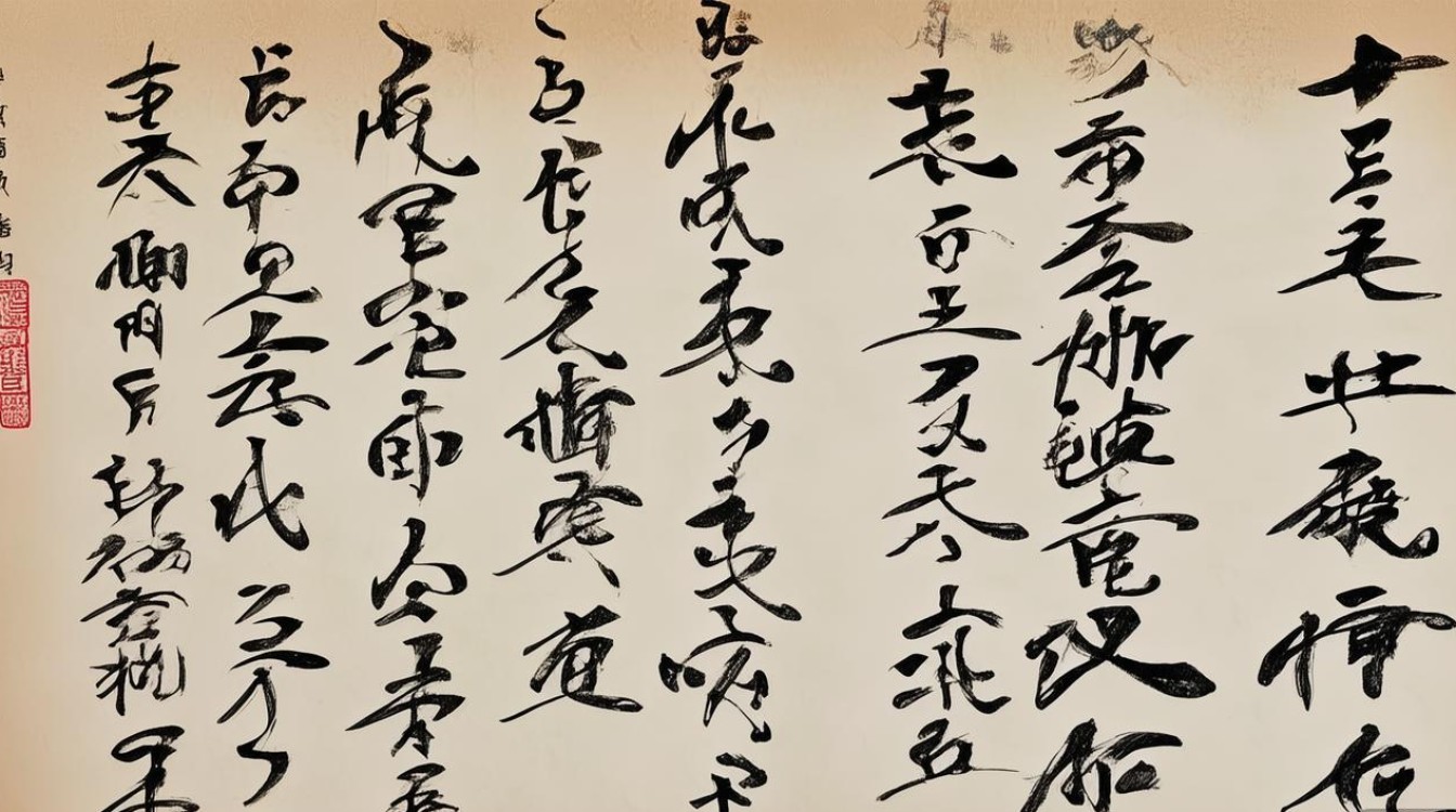 书法竖幅落款