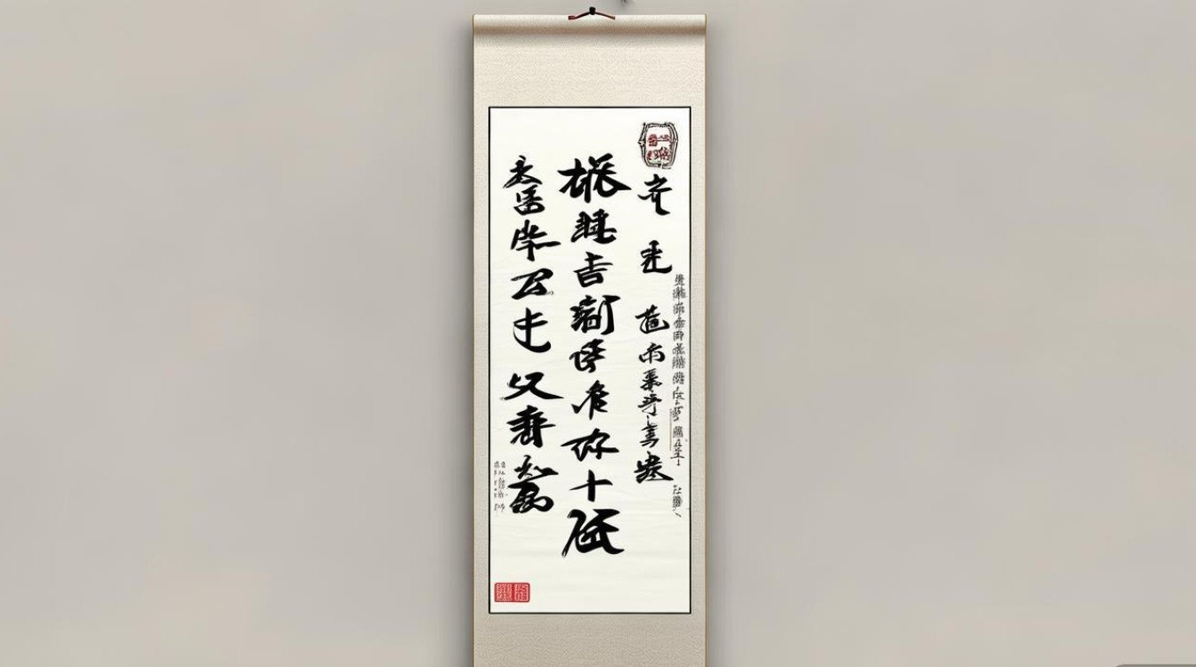 书法竖幅落款