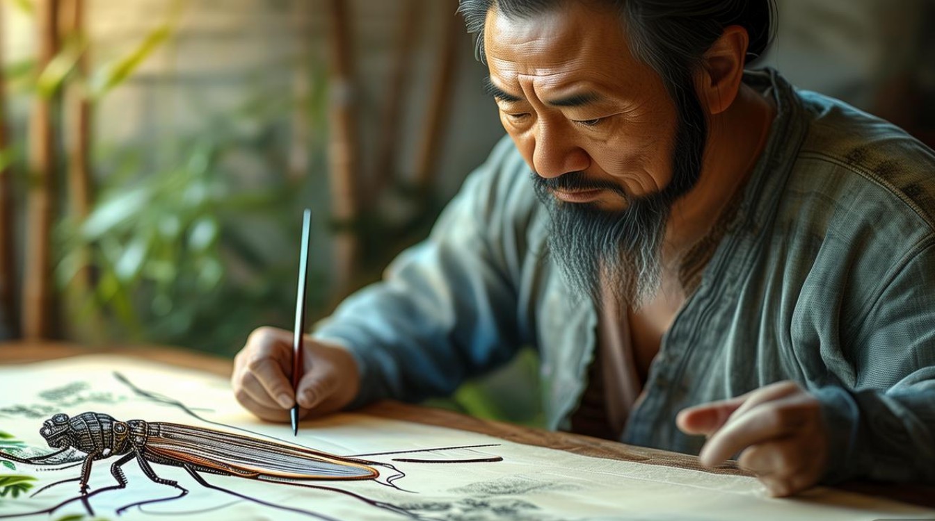 书画家鸣蝉