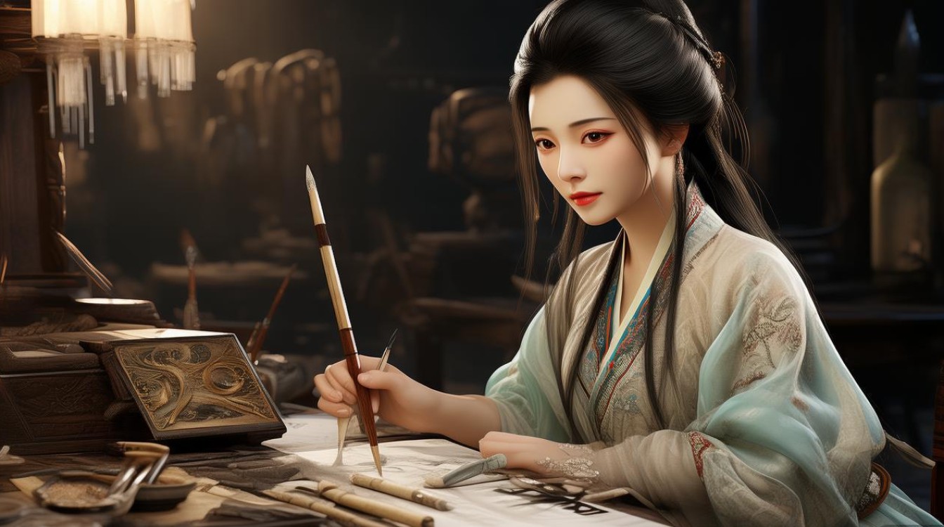 清仕女画家