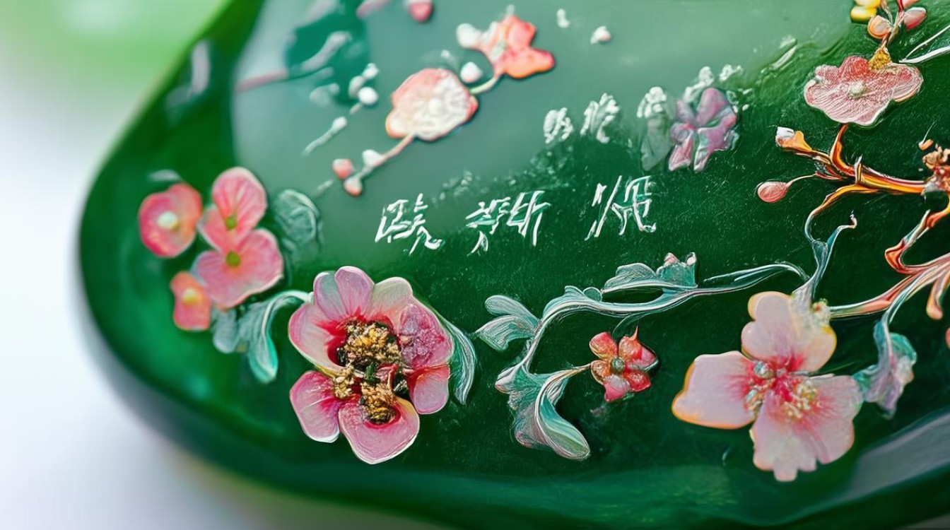 翡翠春带彩飘花