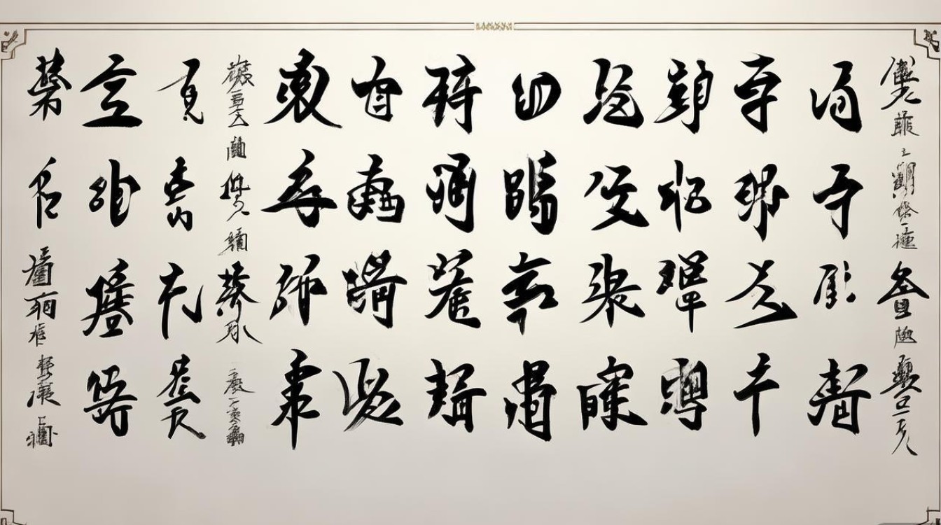 随字书法图片