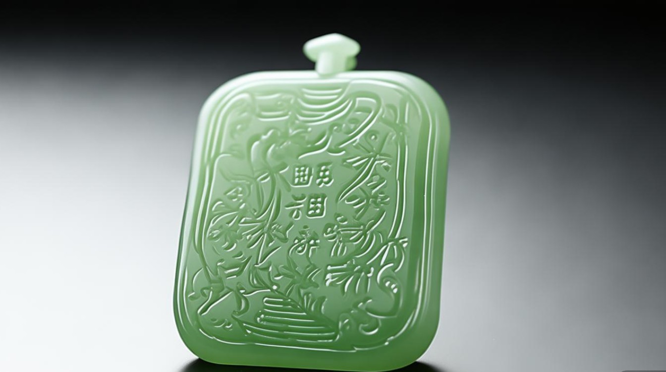 细糯种翡翠吊坠