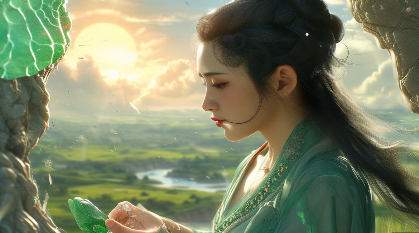 翡翠女娲补天图片